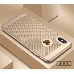 适用于iPhoneX散热手机壳 苹果 8plus网孔透气磨砂手机壳PC硬壳