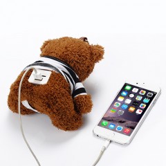 可爱卡通小熊充电宝 创意毛绒公仔手机移动电源