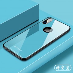 彩绘iphoneXS钢化玻璃手机壳适用苹果xs max玻璃保护套6s定制