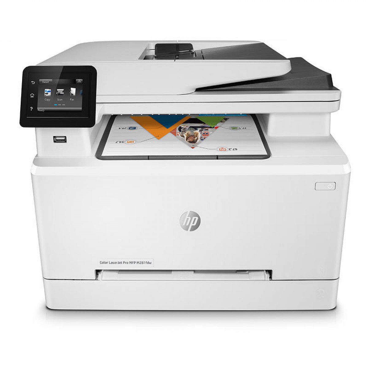 惠普HPM281FDW彩色激光打印机复印扫描传真一体办公自动双面无线