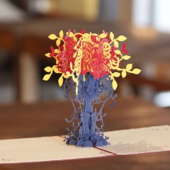 新年礼道3D剪纸立体贺卡感恩节贺卡创意卡片感谢卡新聚宝盆
