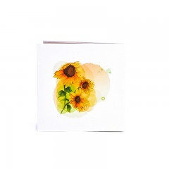 母亲节3D立体贺卡创意卡片感恩节祝福卡片彩印太阳花