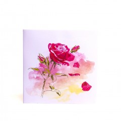 情人节新款创意立体贺卡3D感恩节感谢卡片彩印玫瑰花