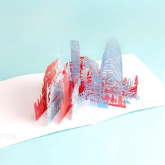 新款创意3D立体手工贺卡彩印北京旅游纪念品卡片