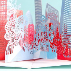 新款创意3D立体手工贺卡彩印北京旅游纪念品卡片