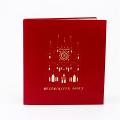 礼道3D手工贺卡威斯敏斯教堂感恩节商务礼品明信卡制作