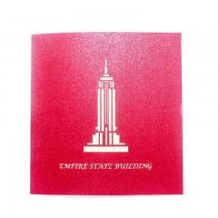 创意旅游产品大版帝国大厦3D立体贺卡手工建筑卡片