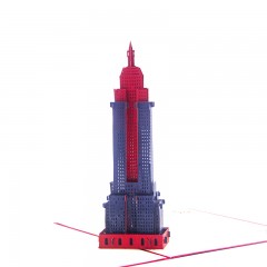 创意旅游产品大版帝国大厦3D立体贺卡手工建筑卡片