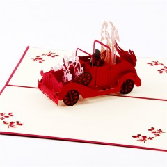 礼道创意爱情贺卡情人节立体贺卡3D创意礼品婚礼老爷车