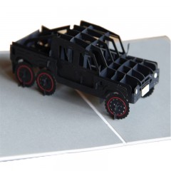 新款立体手工3D卡片礼道商务毕业创意贺卡吉普车