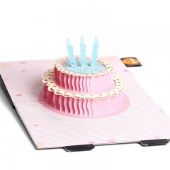 礼道创意生日贺卡音乐贺卡3D立体祝福小卡片企业