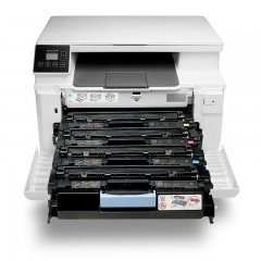 全国联保惠普m180N彩色激光打印机网络一体机复印扫描M181fw无线