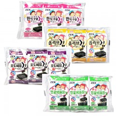 韩国进口ZEK海苔竹盐碳烤紫菜15g儿童零食