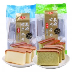 Aji长崎蛋糕北海道牛奶味抹茶味330g早餐代餐休闲零食品糕点茶点