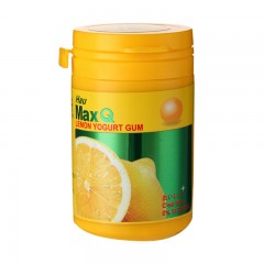 台湾零食统一MaxQ进口无糖口香糖柠檬优格味546g