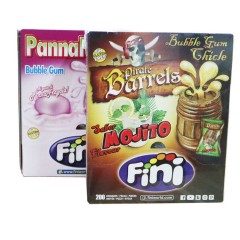 西班牙进口菲尼Fini夹心泡泡糖口香糖200粒装多口味水果糖零食