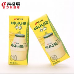 新日期韩国进口宾格瑞banana香蕉牛奶饮料24盒