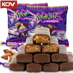 kdv俄罗斯紫皮糖kpokaht夹心巧克力500g进口零食喜糖果散装