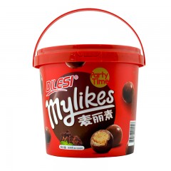 麦丽素Mylikes巧克力儿童怀旧小零食办公司夹心巧克力桶装168g