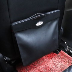 车载储物盒LED灯汽车垃圾袋磁铁座椅挂袋椅背隐藏挂式折叠收纳袋