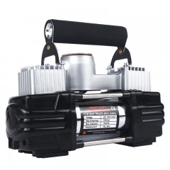 双缸充气泵金属车载轮胎打气泵车载12V大功率便携式补气套装