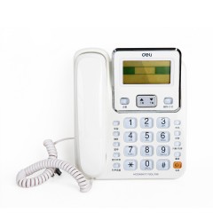 得力789电话机座机家用固定办公客服前台来电显示有线电话机