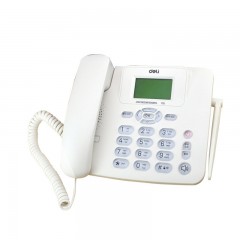 得力770插卡电话机座机办公家用商务电话免电池来电显示固定电话
