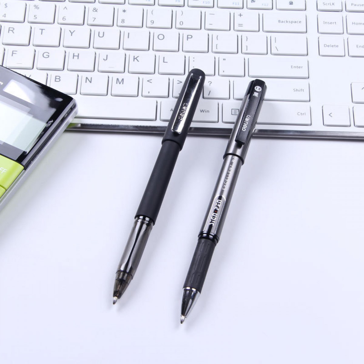 得力S73办公中性笔1.0mm加粗碳素水笔商务签字笔顺滑学生用