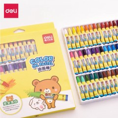 得力72098油画棒 48色儿童画画彩色蜡笔 学生美术绘画用品涂鸦笔