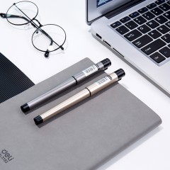 得力文具s96中性笔 0.7mm黑色水笔 商务办公签字笔 碳素笔