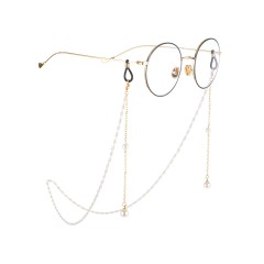 欧美饰品合金米粒珍珠链条吊坠眼镜链女士气质眼镜框架配饰