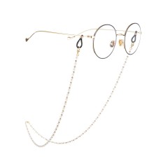 欧美饰品简约单层铜珍珠纯链条眼镜链女士时尚气质眼镜配饰