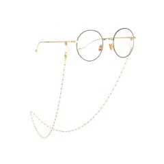 欧美饰品简约单层玻璃水钻铜珠链条眼镜链女士复古眼镜配饰