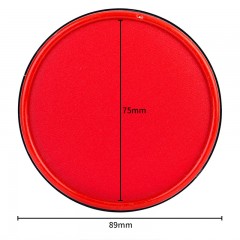得力9859型快干印台 红色圆形速干印油85mm印泥 办公用品