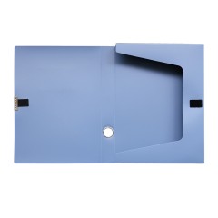 得力5622蓝色2寸35mm资料收纳盒 A4档案文件管理盒 塑料档案盒