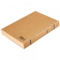 deli得力5920牛皮纸档案盒A4/30mm无酸文件盒资料盒批发10个/包
