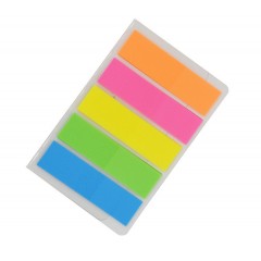 得力9063荧光膜指示标签 （5条全色） 分类贴 便利帖