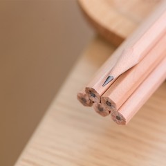 得力原木盒装铅笔 握笔定位铅笔 木世界原木铅笔12支/盒文具