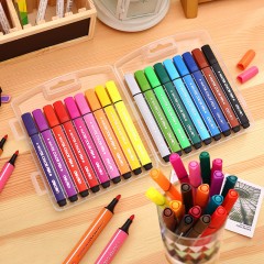 得力儿童可水洗水彩笔三角笔杆48色涂鸦画笔文具