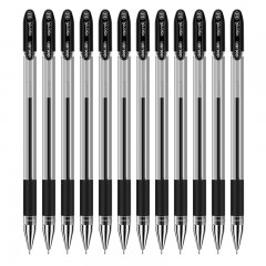 得力文具S55全针管中性笔 碳素笔水笔签字笔办公文具书写笔0.5mm