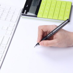 得力S73办公中性笔1.0mm加粗碳素水笔商务签字笔顺滑学生用