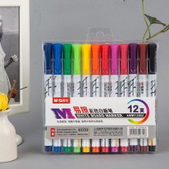 晨光(M&G)AWMY2302 12色彩色白板笔 儿童绘画涂鸦记号笔 易擦会议笔 便携易擦彩色可擦白板笔 套装