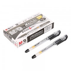 晨光(M&G)文具0.38mm黑色中性笔 财务专用葫芦头签字笔 水笔 12支/盒K-37