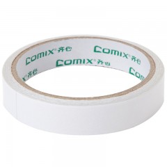 齐心（COMIX）1810   18mm*10y(9.1米)棉纸双面胶带 办公文具