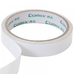 齐心（COMIX）1810   18mm*10y(9.1米)棉纸双面胶带 办公文具