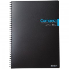 齐心（COMIX）A4 80张双螺旋PP面笔记本子/记事本/软抄本 1个装 办公文具CPA4807 黑色