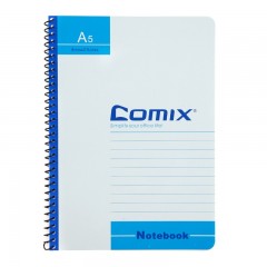 齐心（COMIX）A5/80张线圈软面抄笔记本子文具/软抄本/记事本 6本装 C4515