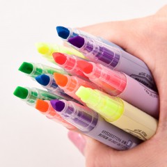 得力（deli）荧光笔重点笔彩色荧光笔标记笔醒目笔学生办公文具闪光笔标记笔